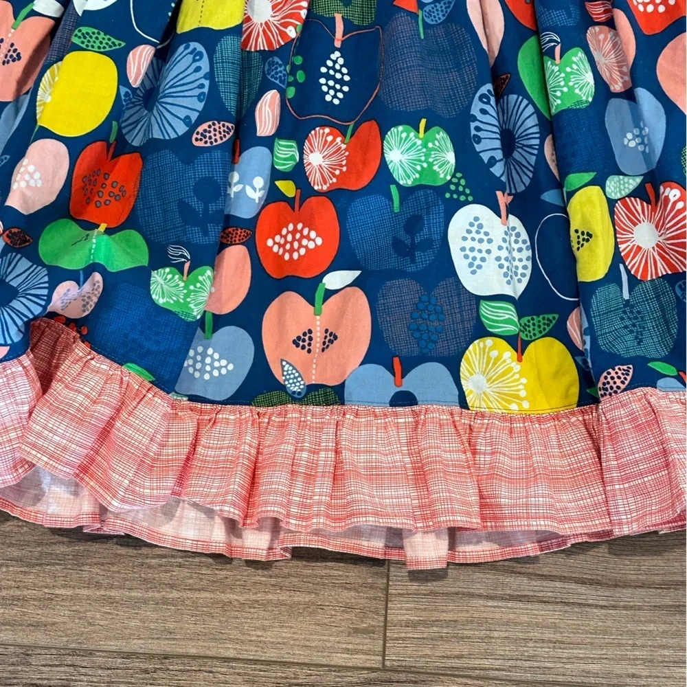 Emmi Lee Girls 6 Apple Ruffle Dress